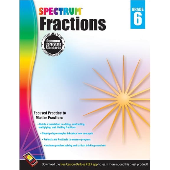 Spectrum Fractions, Grade 6 (Paperback) by Spectrum (Compiled by)