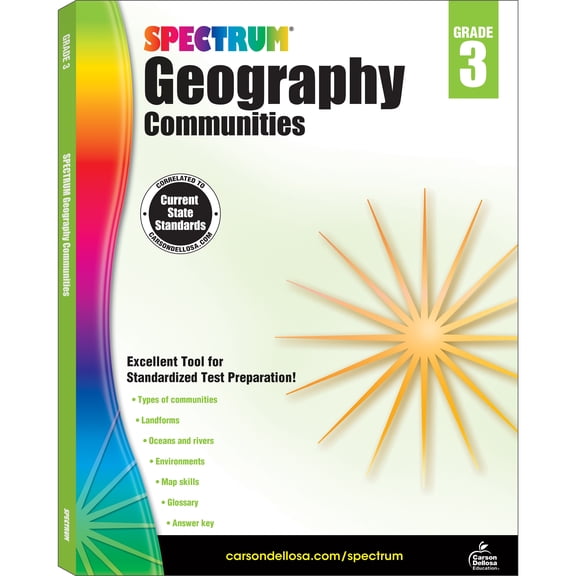 Spectrum Geography Workbook (128 pages) Grade 3