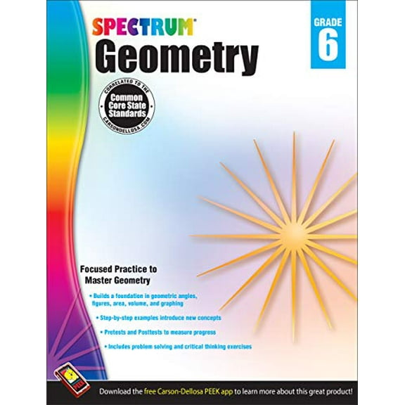 Pre-Owned Spectrum: Geometry Workbook, Grade 6 (Paperback)