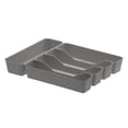 Spectrum HEXA 5-Section Silverware Tray with Hexagon Base, Stone Gray ...