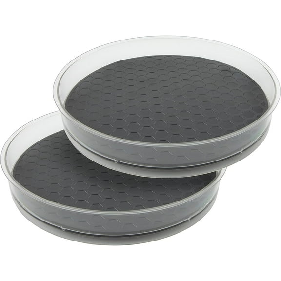 Spectrum Hexa Medium Lazy Susan, Revolving Storage Tray for Refrigerator, Pantry, Cabinet, Table and Shelf Organization, Set of 2