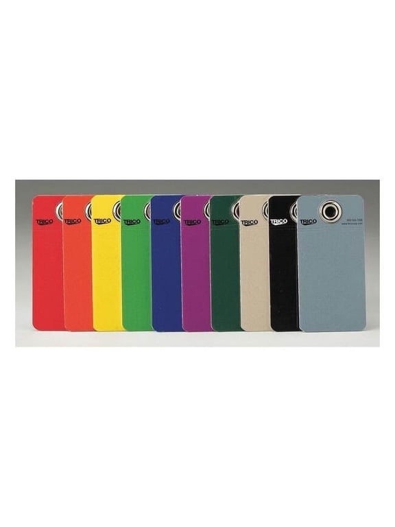 Tag, Blank, Plastic, 4 in H x 2 in W, Black, Rectangle 37084