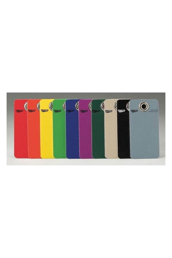 Tag, Blank, Plastic, 4 in H x 2 in W, Red, Rectangle 37075
