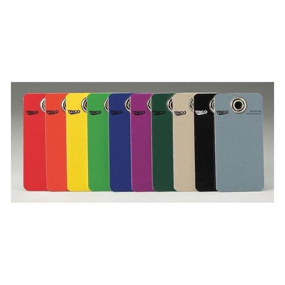 Spectrum Tag, Blank, Plastic, 4 in H x 2 in W, Yellow, Rectangle 37077