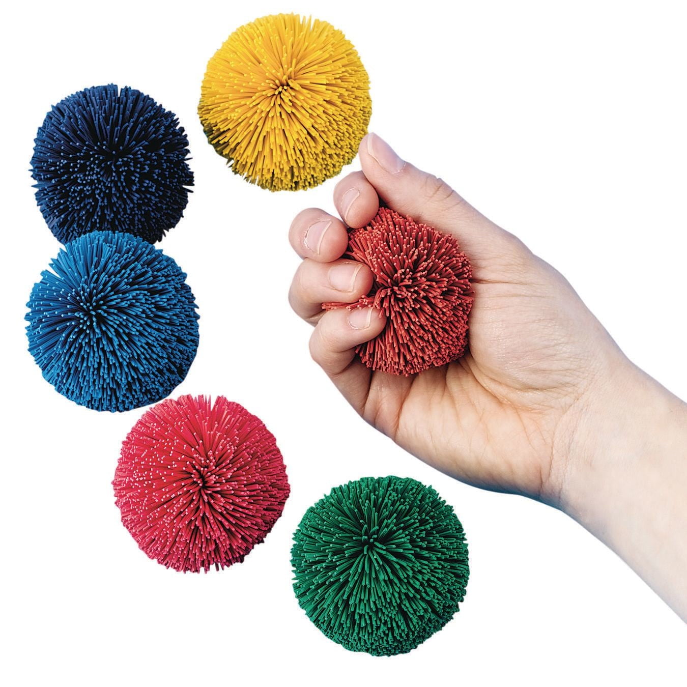 【KOOLOSET】Hyper Mash Round Knit Spectrum Kooshie Ball - Rubber Balls for Catch Games
