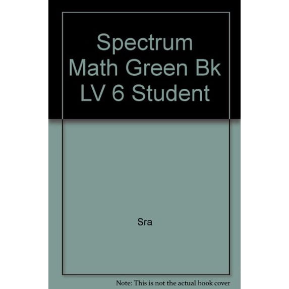 Pre-Owned Spectrum Math Green Bk LV 6 Student Paperback