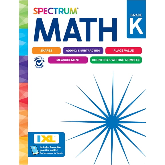 Spectrum Math Workbook (192 pages) Grade K