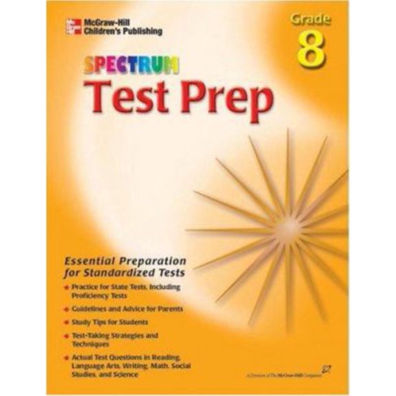 Pre-Owned Spectrum Test Prep, Grade 8 (Paperback) 0769630588 9780769630588