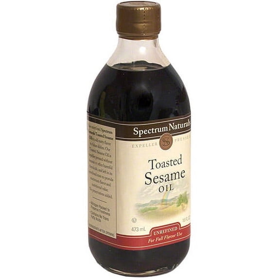Spectrum Natural Toasted Sesame Oil, 16 oz (Pack of 6)