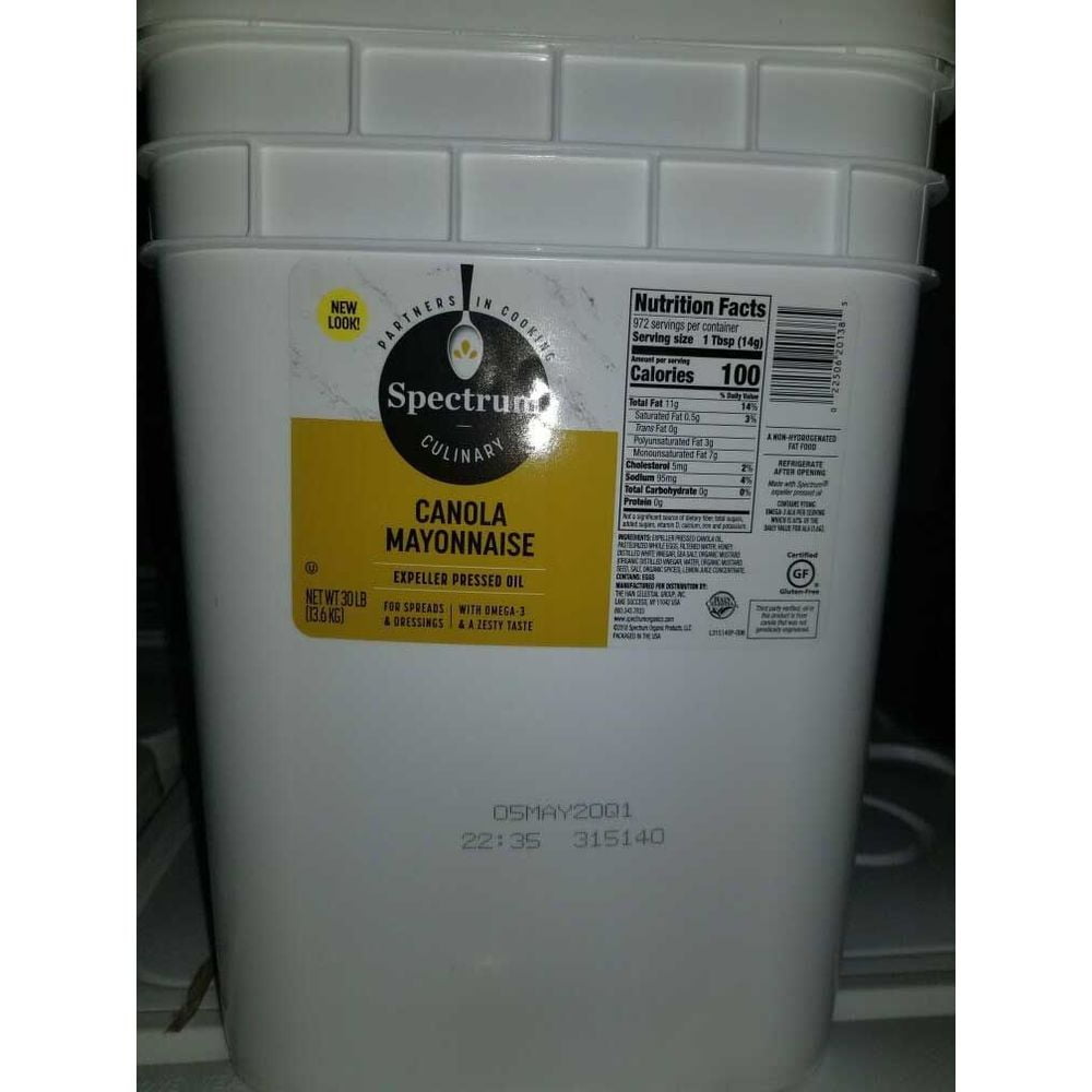 Spectrum Naturals Canola Mayonnaise, 30 Pound -- 1 Each.