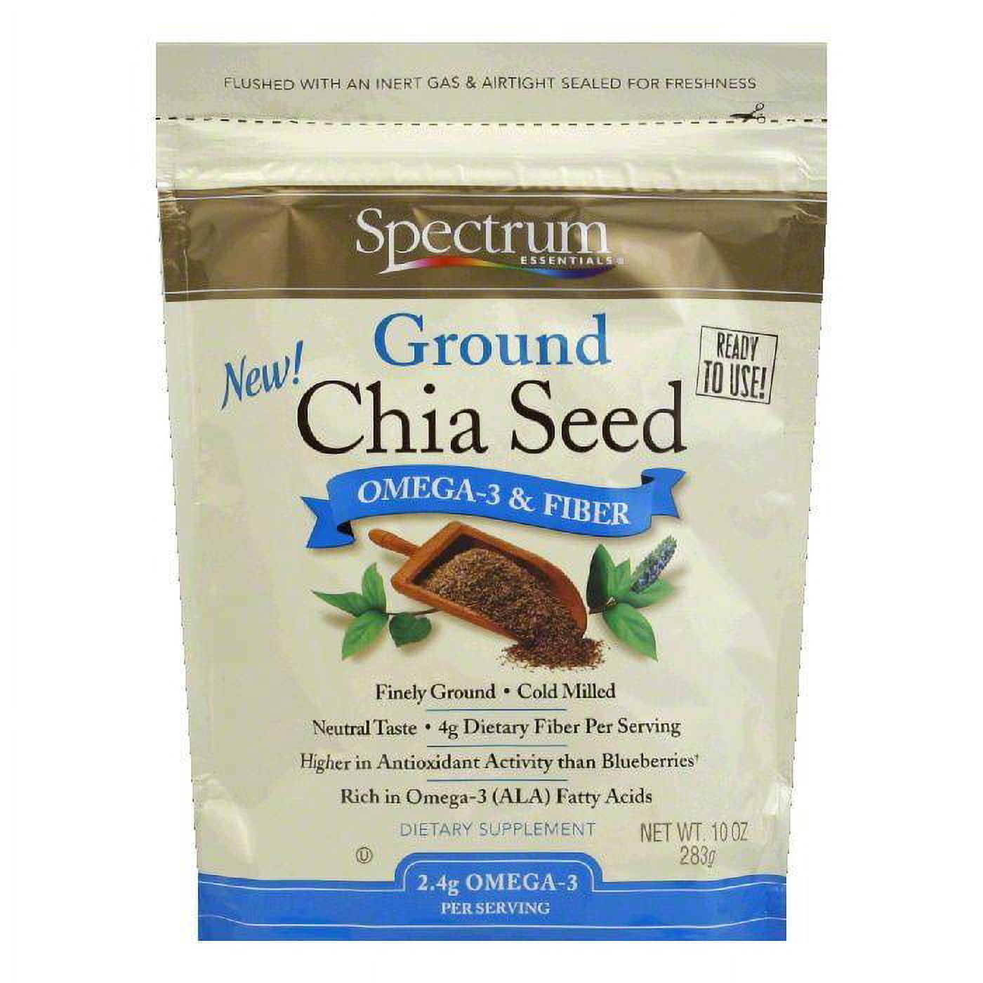 Spectrum Naturals Ground Chia Seeds, 10 OZ
