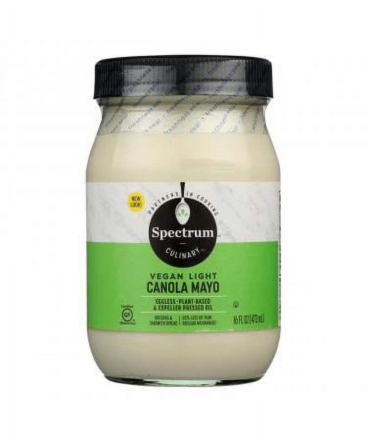 Spectrum Naturals Light Canola Mayo Eggless Vegan 16 fl oz Pack of 2