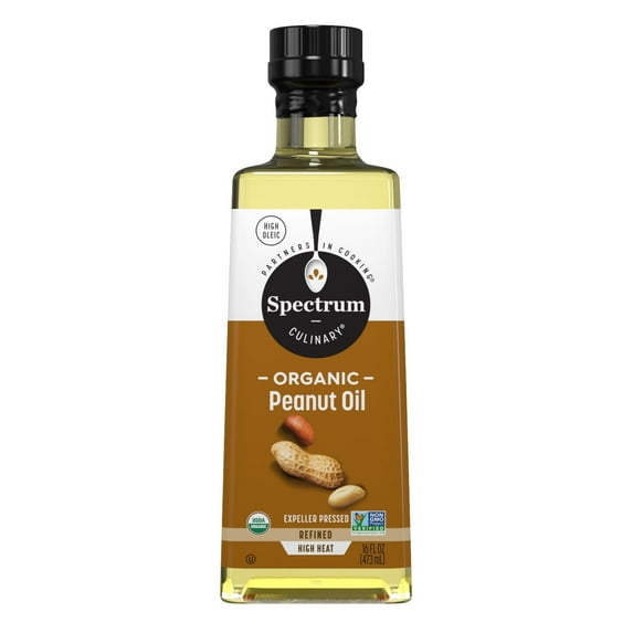 Spectrum Naturals Organic High Heat Peanut Oil 16 fl oz Pack of 3