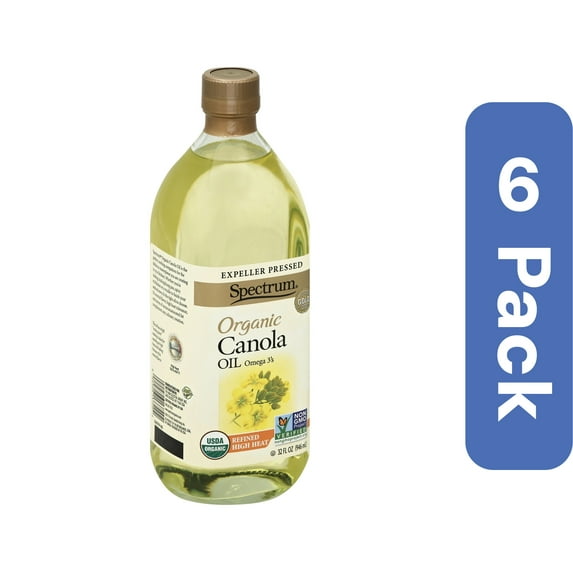 Spectrum Naturals Organic Refined Canola Oil 32 oz (Pack Of 6)
