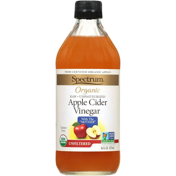 Spectrum Naturals Organic Unfiltered Apple Cider Vinegar, 16 Fl Oz.
