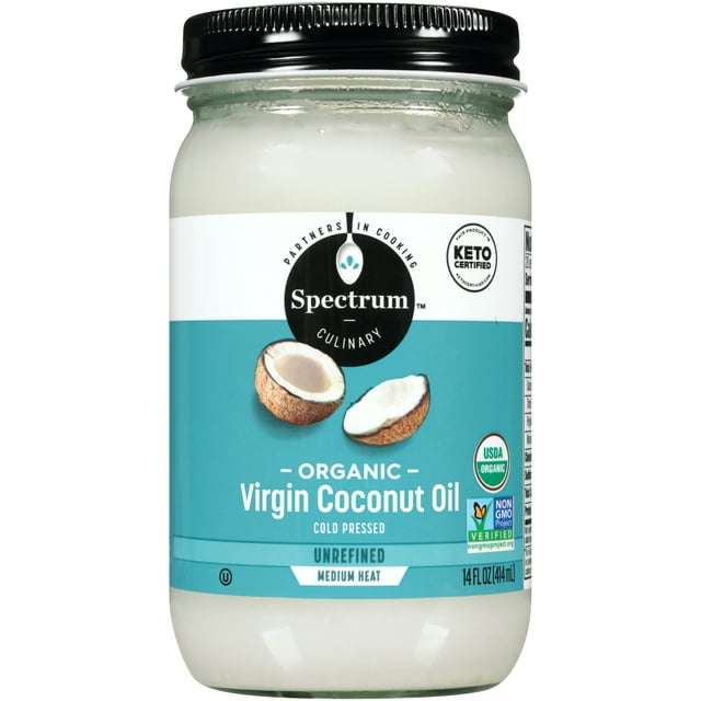 Spectrum Naturals Organic Unrefined Virgin Coconut Oil, 14 fl oz ...