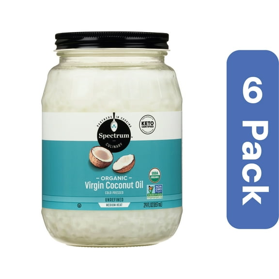 Spectrum Naturals Virgin Organic Coconut Oil 29 oz (Pack Of 6)