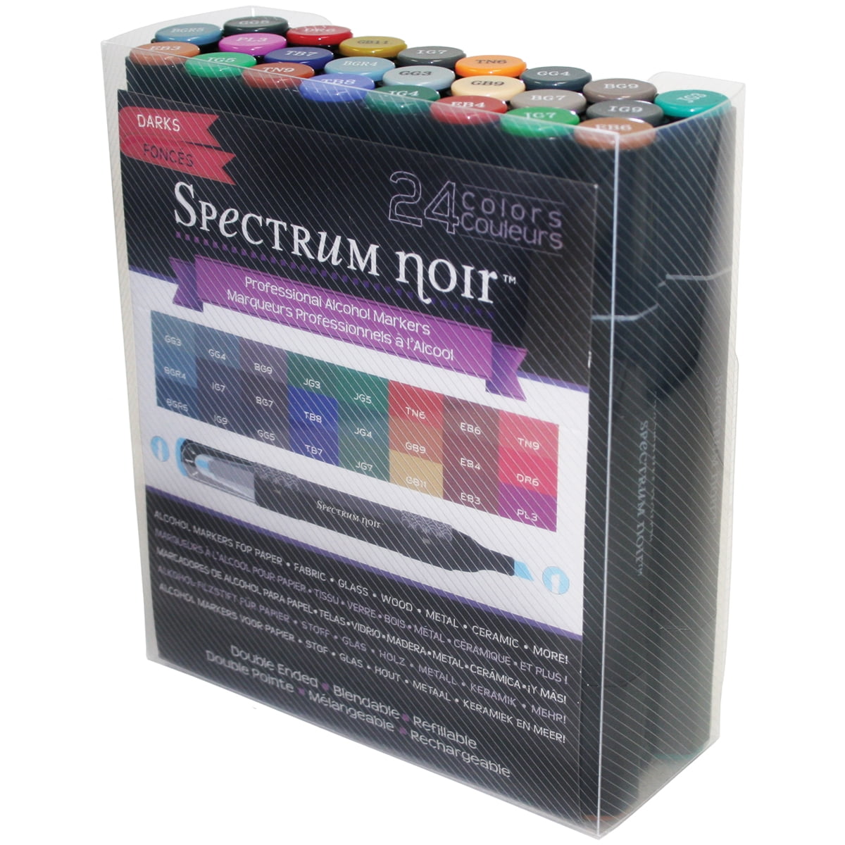 Spectrum Noir Alcohol Markers 24/Pkg Darks