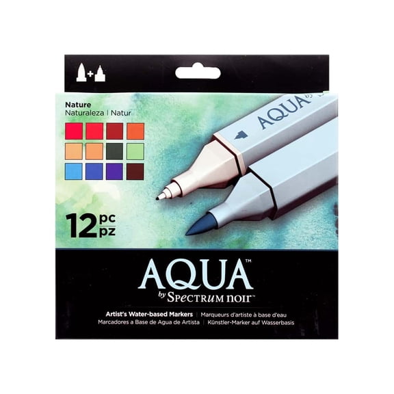 Spectrum Noir Aqua Markers: Nature, 12 pk