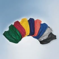 Spectrum Nylon Mesh Pinnies, Youth Size (Pack of 12)-Red