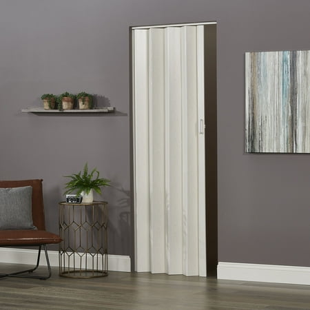 Spectrum Oakmont PVC Folding Door Fits 36"wide x 80"high White Ash Color