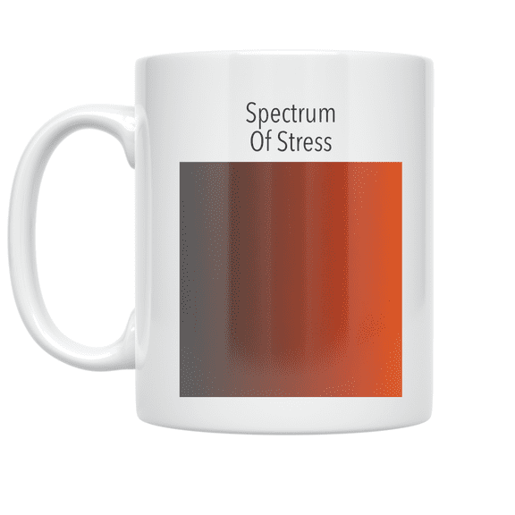 Spectrum Of Stress Gradient Design - Home Office Worker - 11 oz Ceramic Coffee Mug