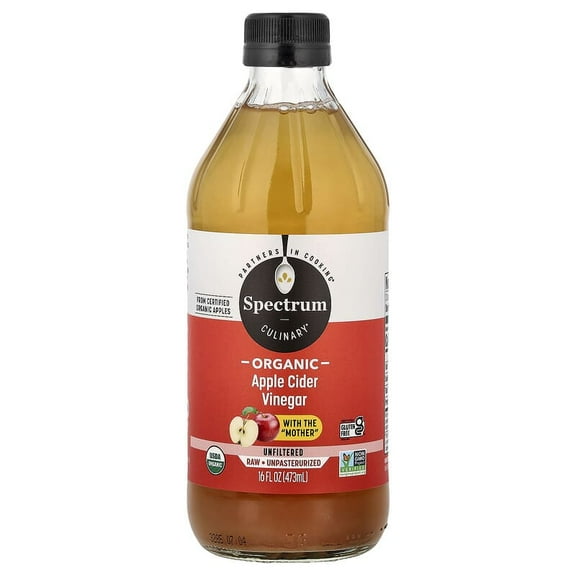 Spectrum Organic Apple Cider Vinegar with the Mother 16 fl oz Pack of 4