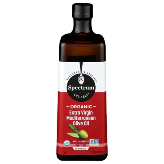 Spectrum Organic Extra Virgin Mediterranean Olive Oil 32 fl oz Pack of 2
