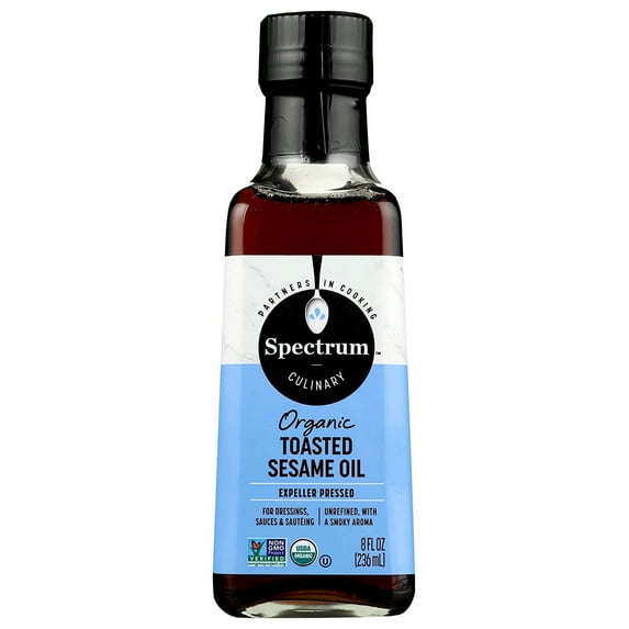 Spectrum Organic Toasted Sesame Oil -- 8 fl oz Pack of 3