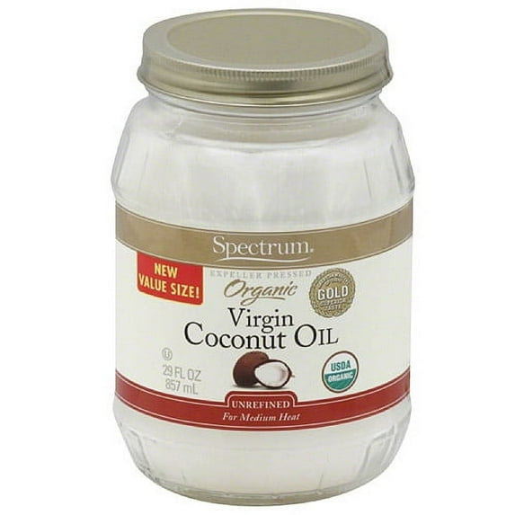 Spectrum Organic Virgin Coconut Oil, 29 fl oz, (Pack of 6)