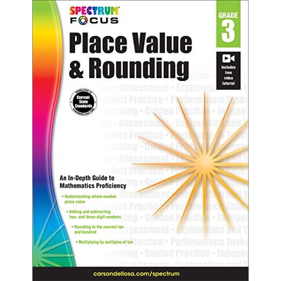Pre-Owned Spectrum Place Value and Rounding, Grade 3 (Spectrum Focus) Paperback