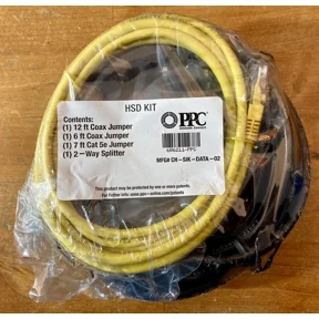 Spectrum Ppc Hsd Kit - 12' & 6' Coax, 7' Cat 5E, 2-Way Splitter, 606211-Ppc New
