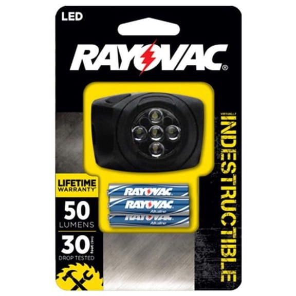 Spectrum-Rayovac Indestructible LED Head Lamp with 3AAA Battery