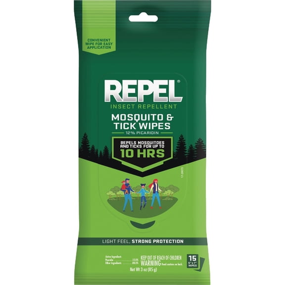 Spectrum Repel Mosquito & Tick Wipes Insect Repellent - Pack of 24