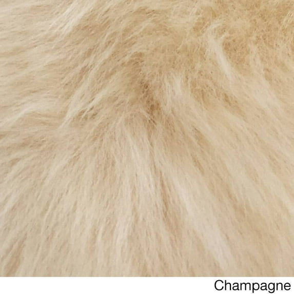 Spectrum Rugs Legacy Faux Sheepskin 4-Pelt Shag Runner Rug (3' x 8') Champagne Natural