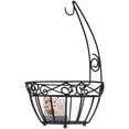 thumbnail image 1 of Spectrum Scroll Wire Fruit Bowl Hanger Holder Rack Black Matte Finish, 1 of 3