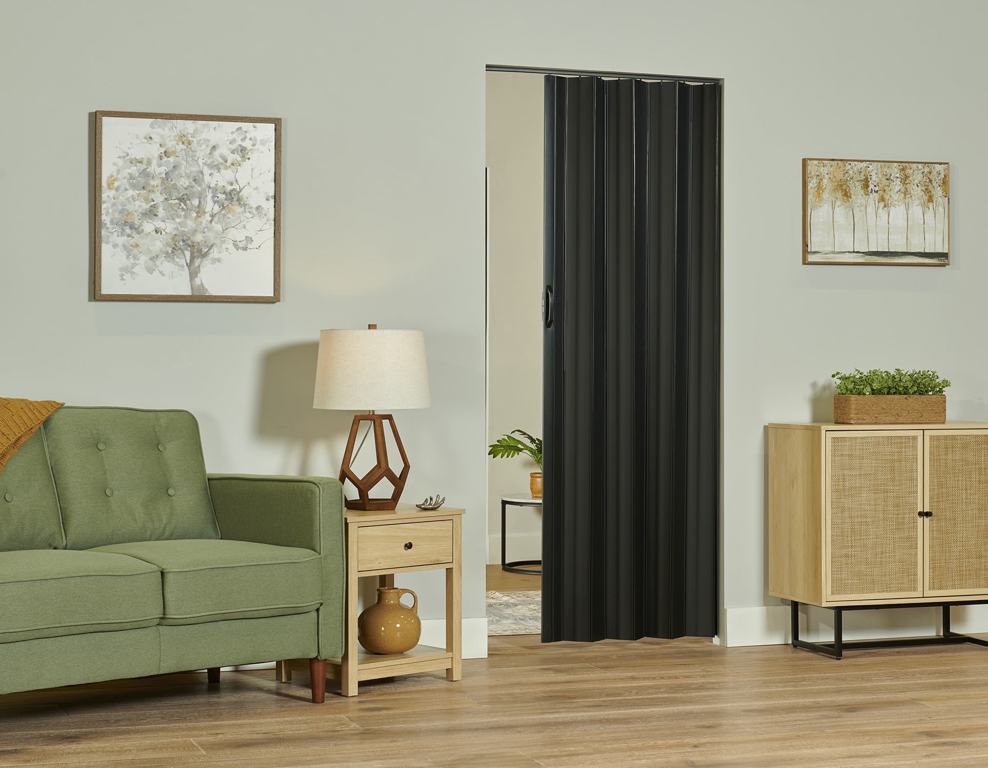 Spectrum Sienna 36"x80" Vinyl Folding Door Black
