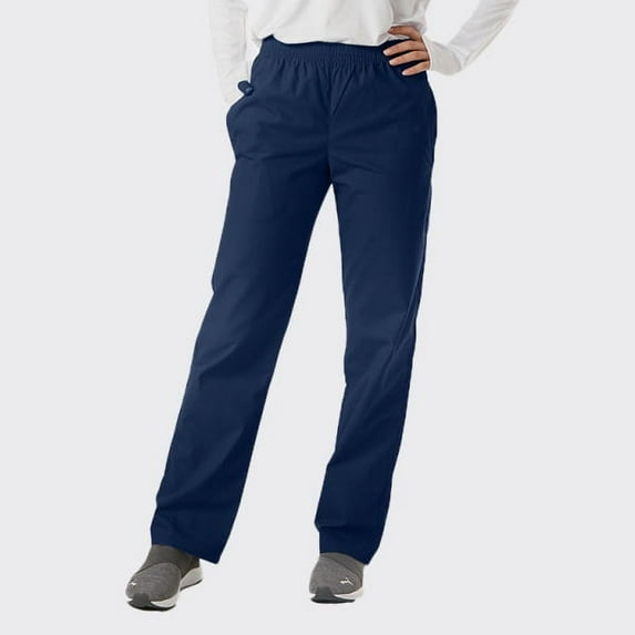 Spectrum Soft Scrub Pants - Elastic Waist Pants for Unisex - Navy - L(3" Tall)