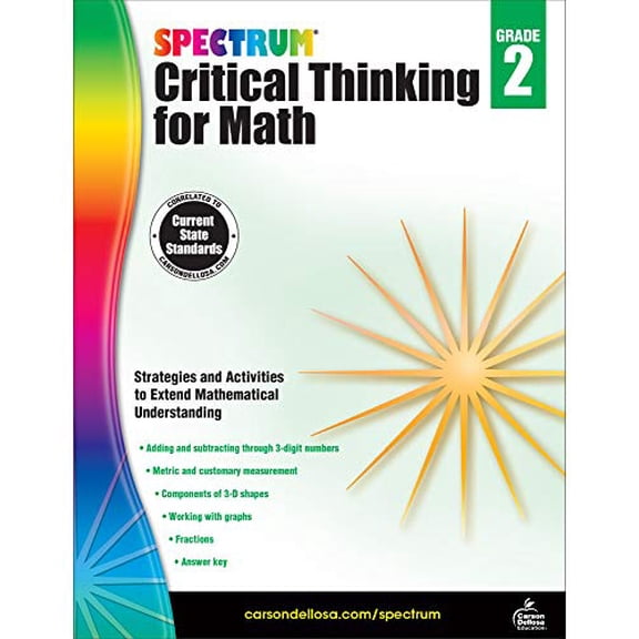 Pre-Owned Spectrum Critical Thinking for Math, Grade 2: Volume 44 (Paperback) 1483835499 9781483835495