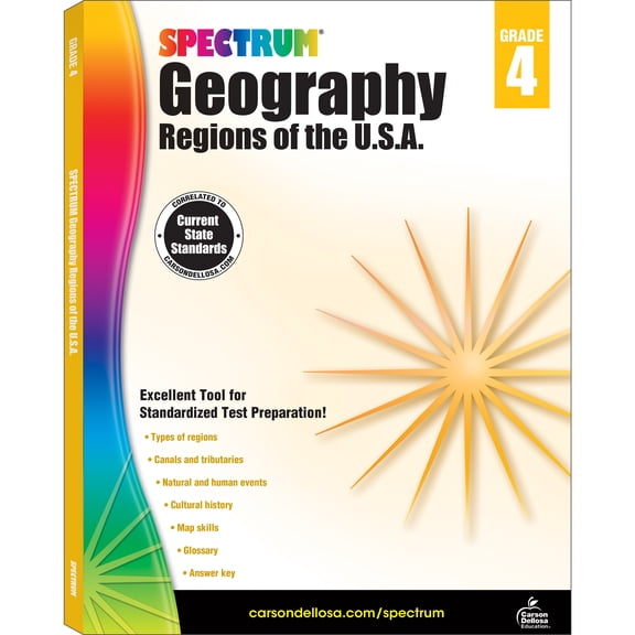 Spectrum Spectrum Geography, Grade 4: Regions of the U.S.A. Volume 94, (Paperback)