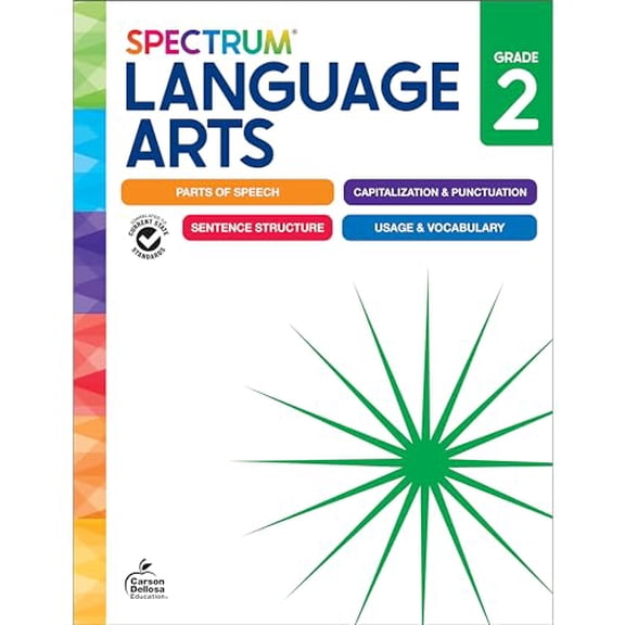 Pre-Owned Spectrum Language Arts 2nd Grade Workbook, ELA Activity Book for Kids Ages 7-8, Parts of Speech, Sentence Structure, English Grammar, Vocabulary, Spelling, and More, Classroom or Homeschool