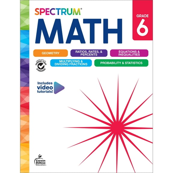 Spectrum Spectrum Math Workbook, Grade 6, (Paperback)