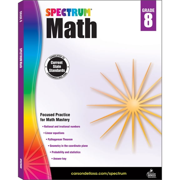 Pre-Owned Spectrum Spectrum Math Workbook, Grade 8: Volume 9, (Paperback)