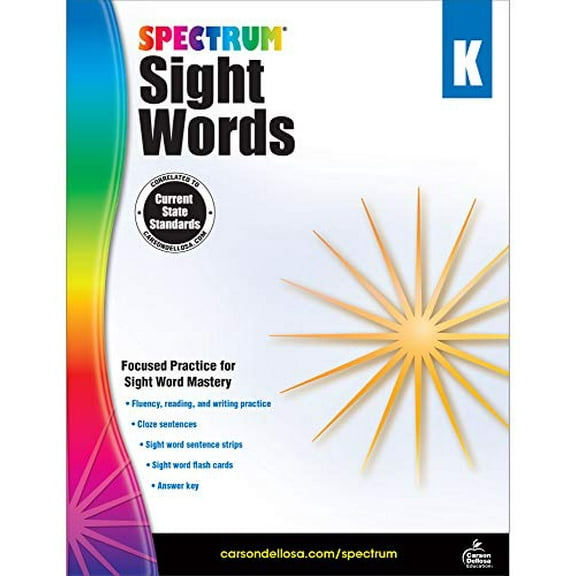 Pre-Owned Spectrum Sight Words, Grade K: Volume 104 (Paperback) 1483811883 9781483811888