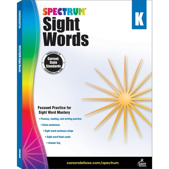 Spectrum Spectrum Sight Words, Grade K: Volume 104, (Paperback)