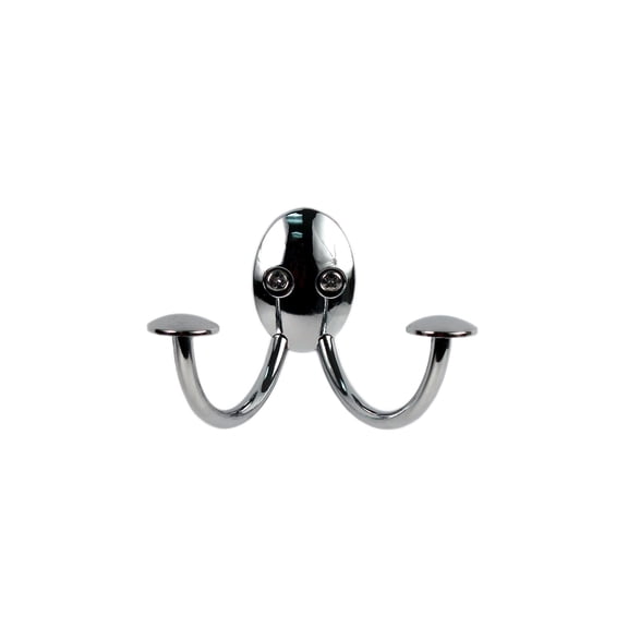 Spectrum Stratford Double Prong Hook Wall Mount Steel Wire, Chrome