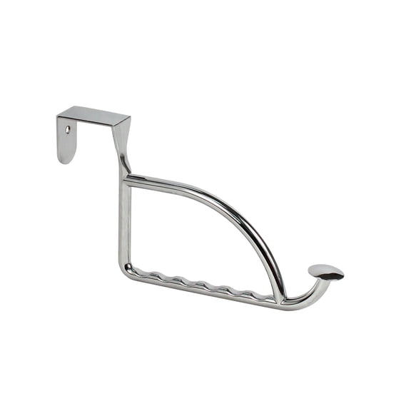 Spectrum Stratford Over Door Hanger Holder Steel Padded Brackets, Chrome