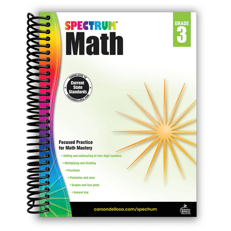 Spectrum Third Grade Math Workbook (Spiral Bound)