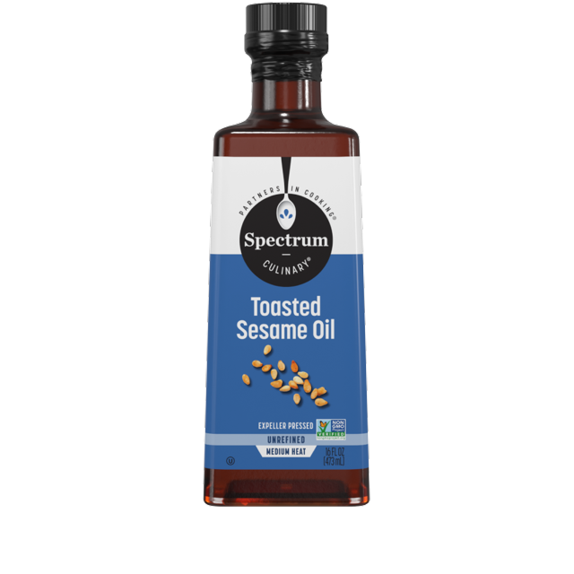 Spectrum Toasted Unrefined Sesame Oil 16 fl oz Pack of 3