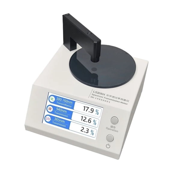 Spectrum Transmission Meter Transmittance Meter with 365nm UV 940nm IR 380-760nm VL for Tinted Window Film s LS108H ,High-Precision Detection